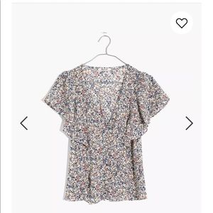 Madewell Flutter-Sleeve Top in Blossoming Vines